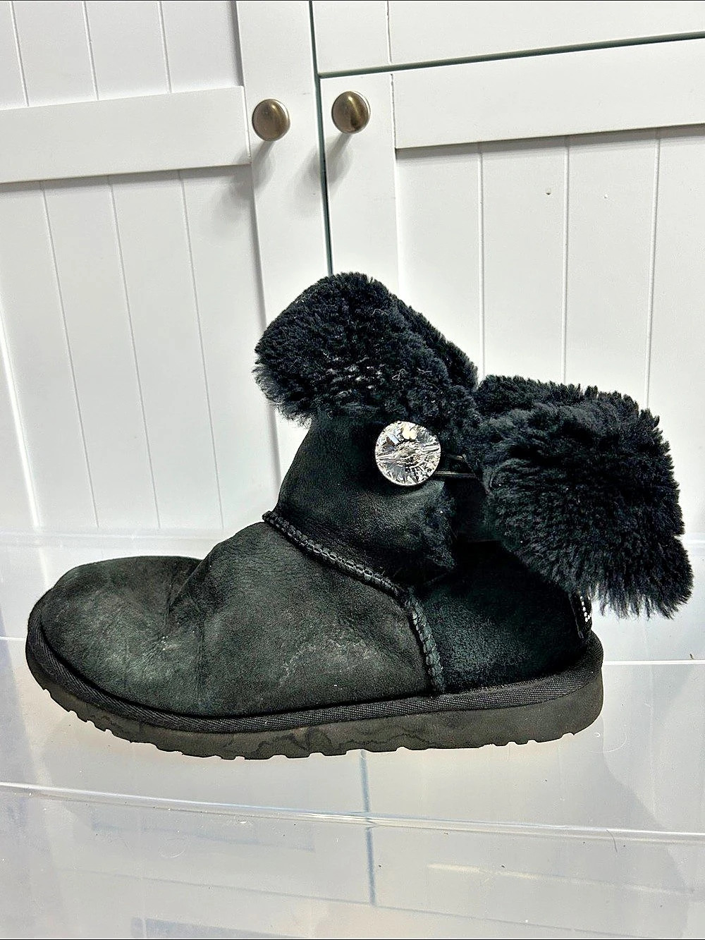 UGG Classic Bailey Button Bailey Button Boots Black US 7